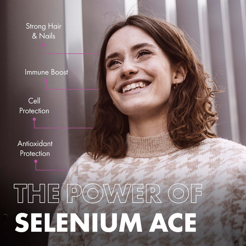 Incite Nutrition Selenium Tablets 200mcg. 12 Month Supply of Essential Mineral Supplements. Selenium Nail Supplements with Vitamins A, C and E, to Combat Oxidative Stress Selenium Ace