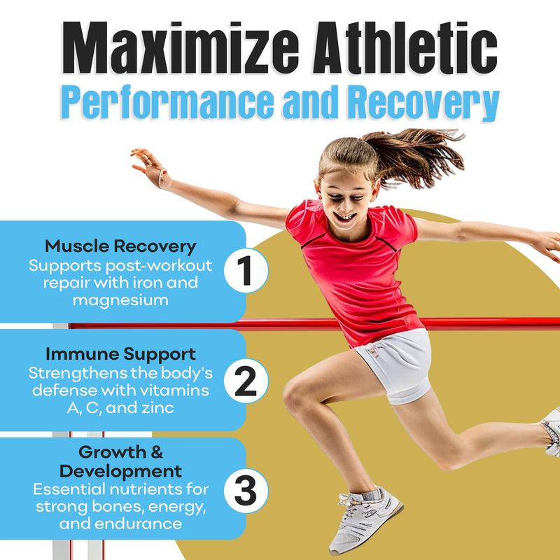 IMPACT Supergreens & Youth Athletic Gummies Bundle – Daily Multivitamin & Superfood Support for Kids & Adults – Fiber, Essential Nutrients, Omega-3, Zinc, & Immunity Boost – Vegan & Gelatin-Free (60)