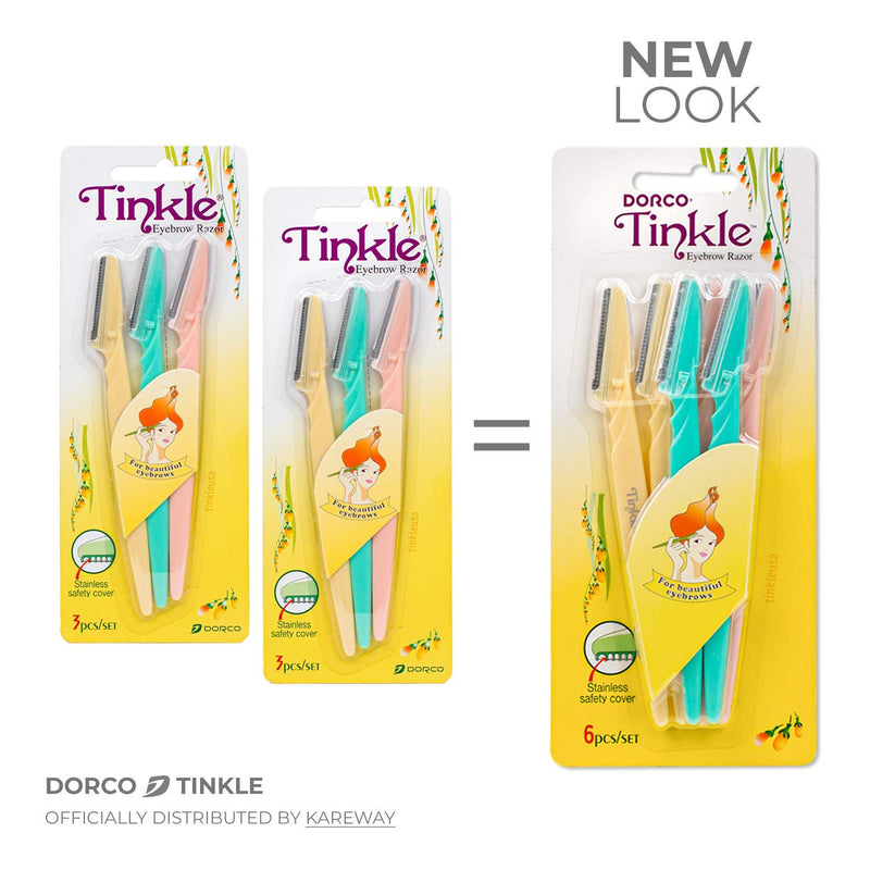 [Australia] - Tinkle Dermaplaning Tool 15ct, Dermaplane Razor for Women, Safe and Easy Peach Fuzz Remover, Eyebrow Trimmer with Protective Cover (5 Packs of 3) 3 Count (Pack of 5) 
