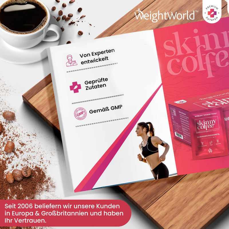 [Australia] - Skinny Coffee - Arabica coffee with chlorella, green tea, green coffee, guarana & L carnitine - low carb, keto coffee - low in calories & high in fiber - 28 day supply - WeightWorld 