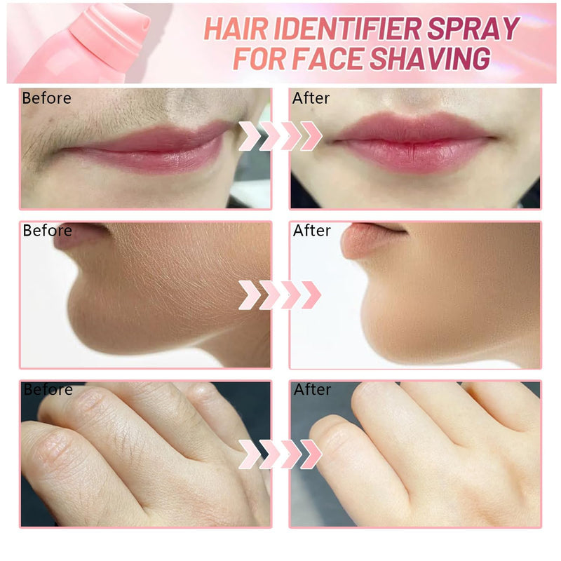 2PC 114ML Hair Identifier Spray for Face Dermaplaning,Dermaplaning Spray to Show Facial Hair-Facial Hair Identifier Spray for Dermaplaning,Face Hair Identifier Spray