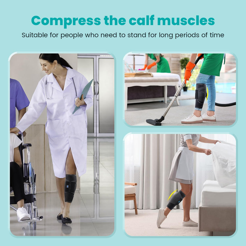 [Australia] - Calf bandage muscle fiber tear, compression bandage calves for men and women, adjustable calf support with elastic band, for varicose veins, calf strain, swelling, cramps, calf pain relief-L/XL L/XL 