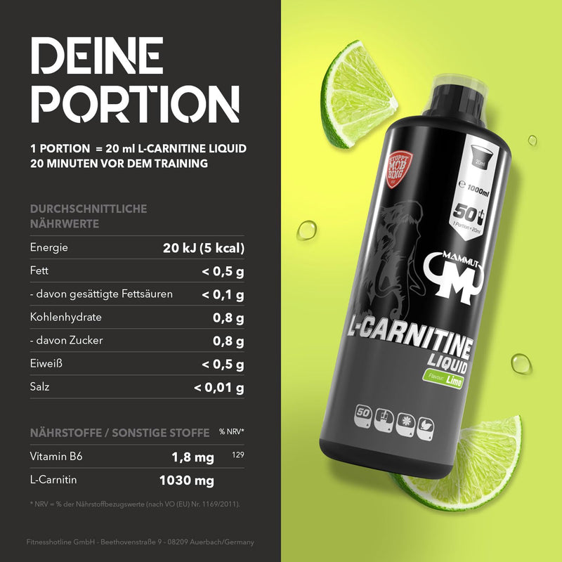 [Australia] - L-Carnitine Liquid - Lime - 1000 ml bottle lemon 1 l (pack of 1) 