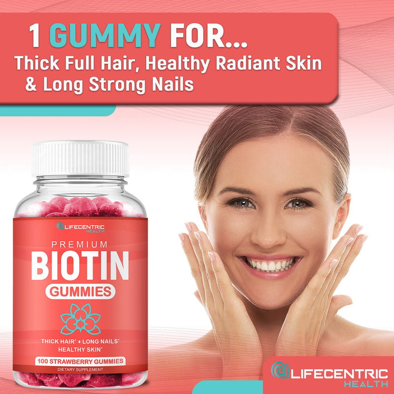 Biotin & Turmeric Vegan Gummies Combo | Max Strength Hair Growth, Skin Health, and Overall Wellness | 10000mcg Biotin & 95% Standardized Turmeric Curcumin | Natural, Non-GMO and Gluten-Free Supplement