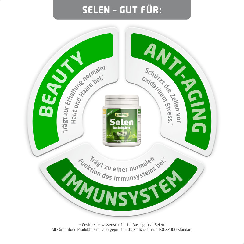 [Australia] - Selenium, 200 µg, natural, 180 capsules, high dose, vegan - for the thyroid and the immune system. WITHOUT artificial additives. Without genetic engineering. Vegi capsules. 180 pieces (pack of 1) 