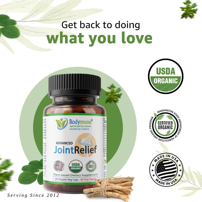 [Australia] - Advanced JointRelief Joint Works | Joint & Muscle Support Supplement* | Promotes Mobility & Health* | 30-Day Supply | USDA Organic, Vegan, Non-GMO, USA Made 30 Count (Pack of 1) 