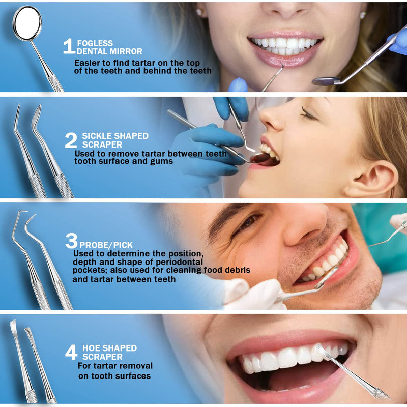 [Australia] - Dental Tools, Electric Tooth Polisher & Manual Teeth Cleaning Kit for Cleaning and Polishing of Tooth, All in One for Total Tooth Care, Removing Stains and Tartar & Brighten and Polish Teeth Black 