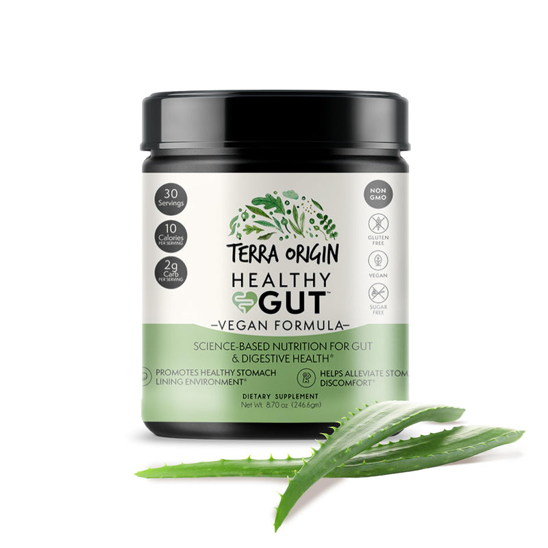 [Australia] - TERRA ORIGIN Healthy Gut Powder Vegan Formula | with L Glutamine, DGL Licorice Root Powder, MSM | Bloating and Leaky Gut | Gut Health for Women and Men | 30-Servings 8.7 Ounce (Pack of 1) 