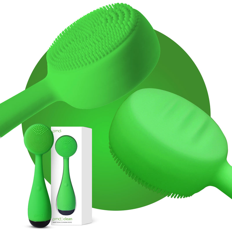 PMD Clean - Smart Facial Cleansing Device with Silicone Brush & Anti-Aging Massager Lime