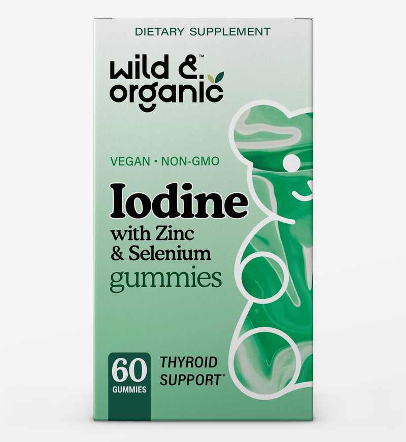 [Australia] - Wild & Organic Iodine Gummies 250mcg - Immune Support Complex w/Potassium Iodide - Selenium Zinc Iodine Supplement for Immune Support - 60 Pectin-Based Gummies - Vegan Supplement with Iodine 