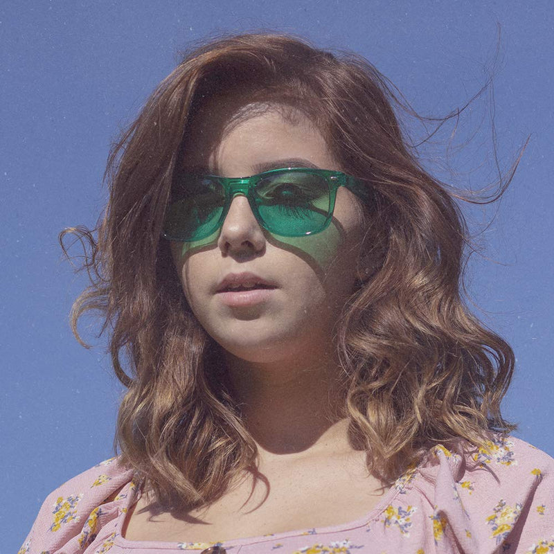 [Australia] - Green Color Therapy Mood Glasses Migraine Glasses Light Therapy Chakra Healing Glasses Chromotherapy Green Colored Lenses 