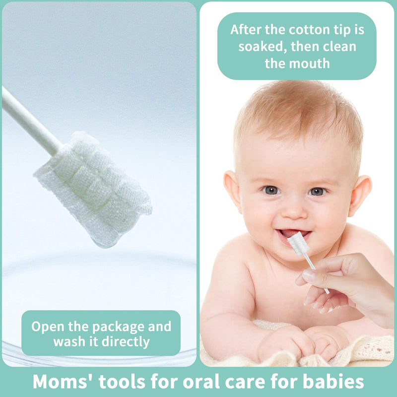 [Australia] - 42PCS Finger Baby Toothbrush with Absorbent Gauze, Tongue Cleaner, Oral Cleaner for 0-36 Months 42 Count (Pack of 1) 