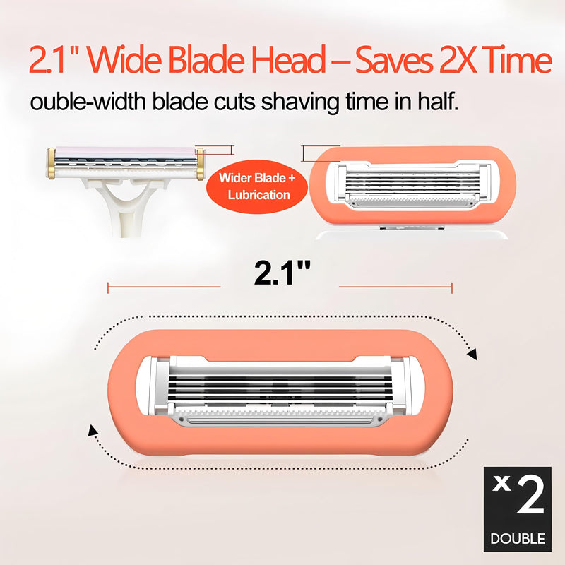 [Australia] - Women's 5-Blade Travel Razor with Case – Includes Handle + 5 Refills – Compact, Extra Smooth Shaving for On-The-Go – Travel Size Toiletries Essential 