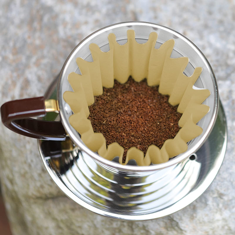 [Australia] - 100 Pack 1-4 Cup Coffee Filters, Disposable Basket Coffee Filter for A Good Brew - Efficient and Convenient Small Coffee Filters 1 Cup - Eco-friendly and Biodegradable (Natural-1, 155/45) Natural-1 