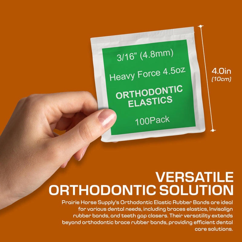 [Australia] - 100 Pcs Natural Orthodontic Elastic Dental Rubber Bands for Braces, 4.5 Ounce Heavy, Dreadlocks Hair Braids Include Braces Rubber Band Tool 3/16 Inch 100 Pack Natural - Heavy 