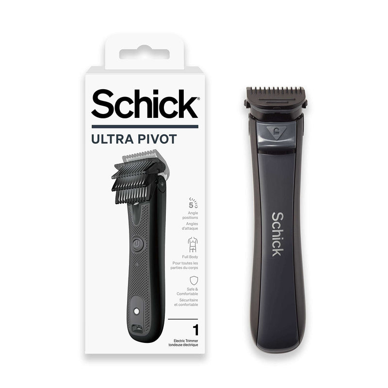 Schick Ultra Pivot Body Trimmer for Men | Manscaping Electric Shaver, Pubic Hair Trimmer, Body Groomer