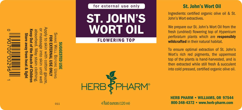 [Australia] - Herb Pharm St. John's Wort Topical Oil, 4 Ounce (OILSJW04) 