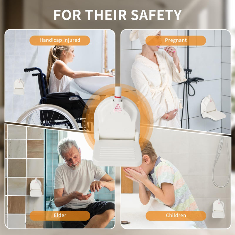 [Australia] - Shower Foot Rest for Shaving Legs,Shower Shaving Foot Rest,Foot Rest for Shower with Powerful Suction Cup,Foldable Shower Shaver Foot Rest Suitable for RV Bathroom,Easy to Carry While Traveling 