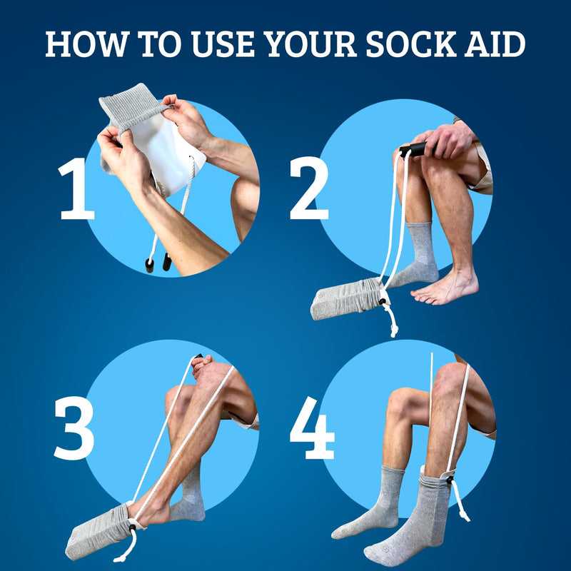 [Australia] - Doctor's Choice Sock Aid - Easy Sock Helper for Seniors, Elderly, Disabled, and Limited Mobility - Comfortable & Durable Sock Puller Tool 