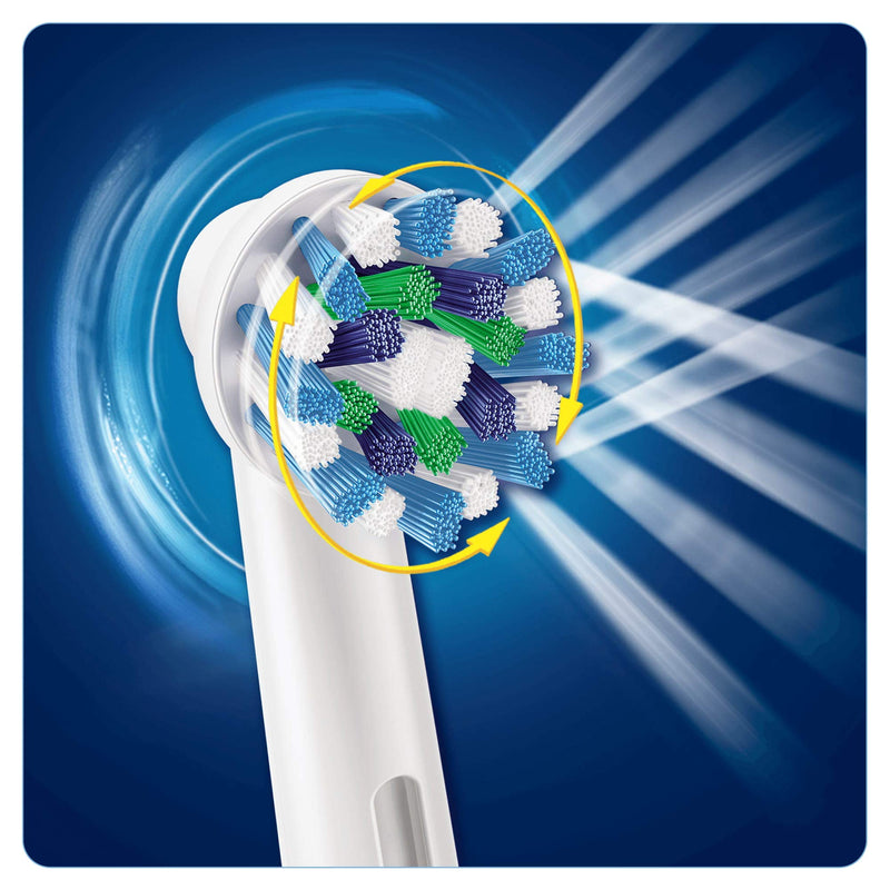 Oral B Cross Action Electric Toothbrush Replacement Brush Heads Refill, 4Count White 4 Count (Pack of 1)