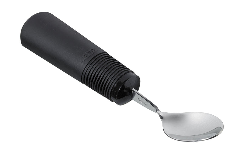 HOMECRAFT Good Grips Teaspoon with Built-Up Handle, Adaptive Eating Utensil, Cushioned Grip, Ideal for Arthritis, Neurological Impairments & Weakness, Flexible Ribbing, Non-Latex