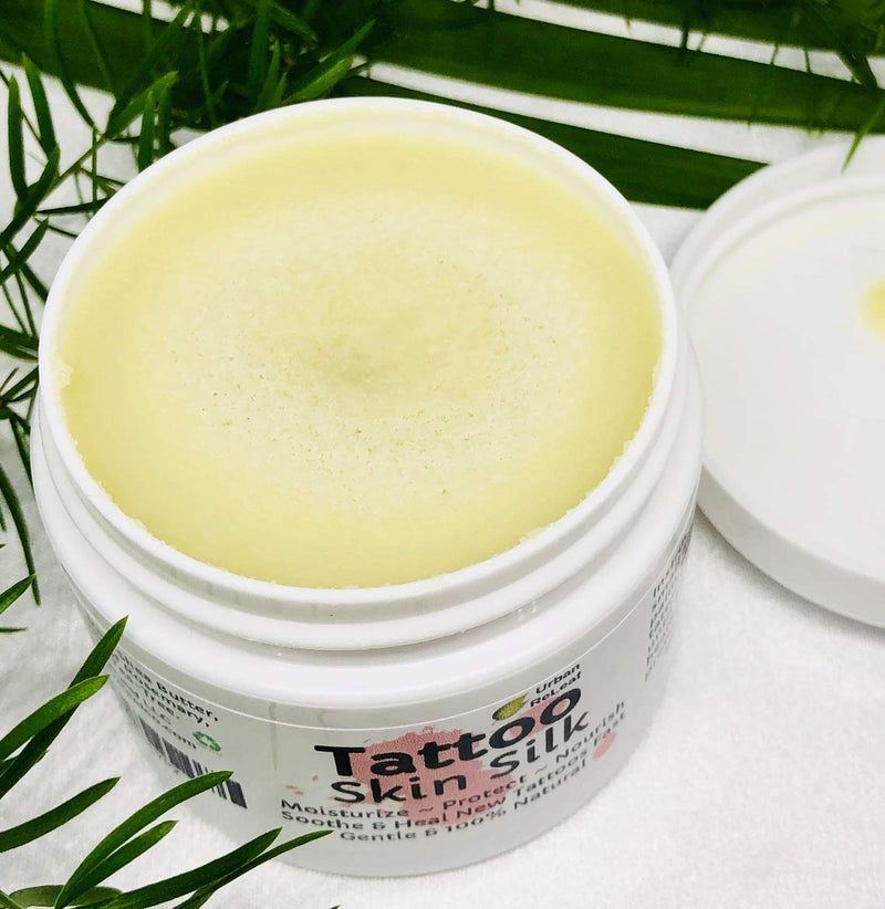[Australia] - Urban ReLeaf TATTOO SKIN SILK! Calm new ink fast! Brighten old tats! 100% Natural Shea Butter Salve Ointment, Cream Lotion Protect! Vegan. Healing Botanicals! Soothe crusty and tight skin. 