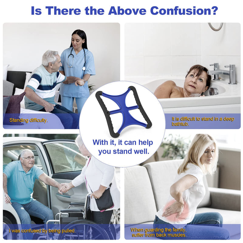 [Australia] - Liberty Lift Standing Aid for Elderly 450Lbs Weight Capacity Lift Assist Devices for Seniors (Black) Blue + Black 