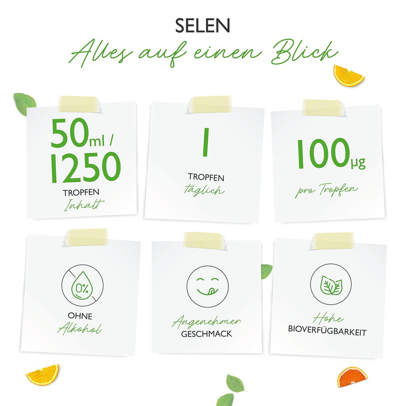 [Australia] - Selenium drops - High dosage with 100 µg per drop - 50 ml - Premium: Natural sodium selenite - Selenium liquid - Vegan - Premium quality 