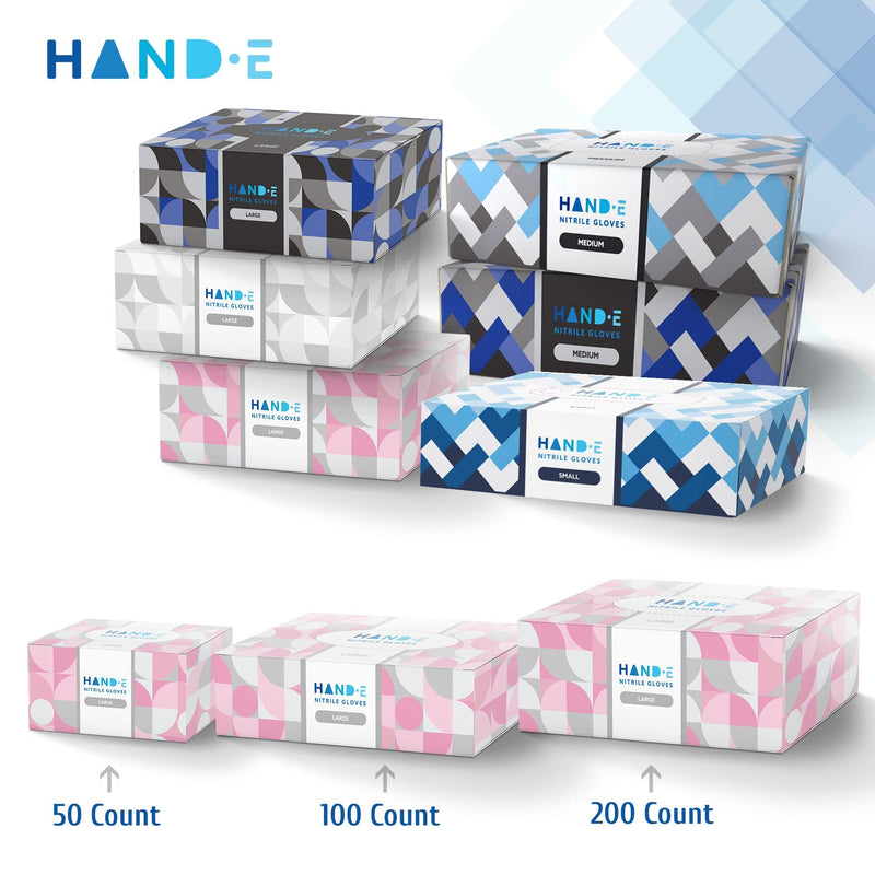 [Australia] - Hand-E Touch Pink Nitrile Disposable Gloves - Esthetician, Nail Tech, Hair Dye & Stylist, Cleaning Gloves 50 Small 
