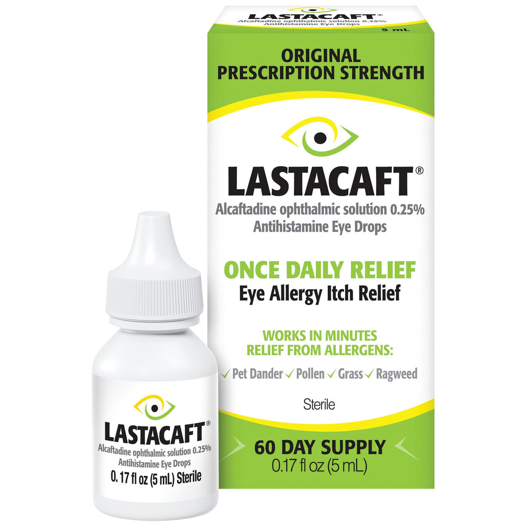 Lastacaft Once Daily Eye Allergy Itch Relief Drops, 60 Day Supply, 0.17 Fl Oz (Pack of 1)