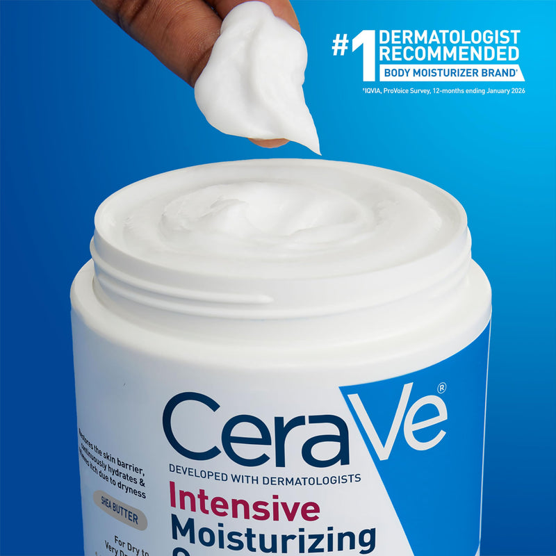 CeraVe Intensive Moisturizing Cream with Shea Butter for Dry Skin, 19oz | Skin Care, Instant Hydration, Skincare, Body Care, Skin Barrier Repair, Body Cream, Fragrance Free, Extremely Dry Skin