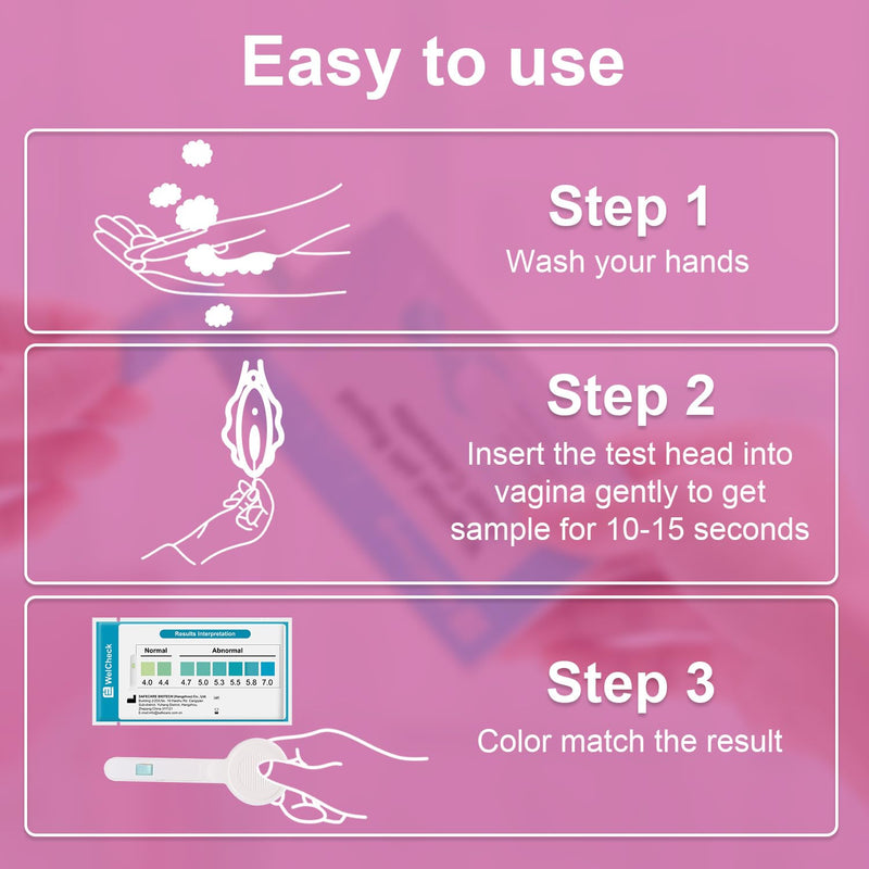 Vaginal pH Test Strips, Vaginal Yeast Infection Test Strips, Feminine pH Test, BV Test Strips pH Balance for Women, 15 Individually Packaged Strips