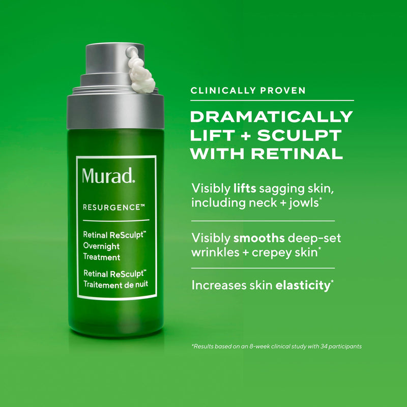 Murad Retinal ReSculpt Overnight Treatment - Encapsulated Retinal | Anti-aging face serum with Encapsulated Retinal delivers potent Vitamin A deeper into skin to visibly firm and lift 0.5 Fl Oz (Pack of 1)