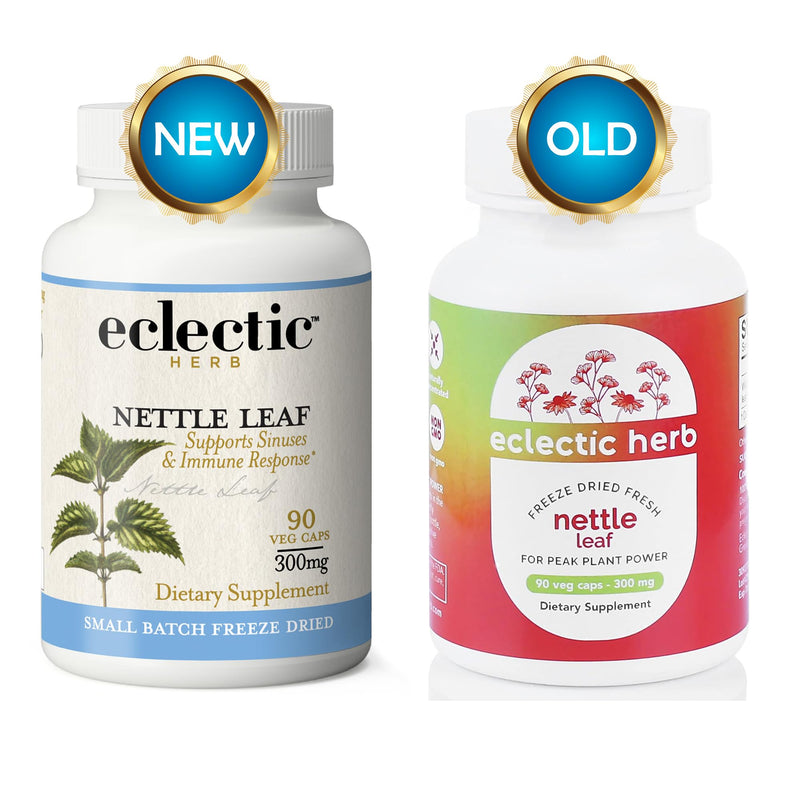[Australia] - Eclectic Herb Raw Freeze-Dried Non-GMO Nettle Leaf | Healthy Sinus Support, Histamine Response & Respiratory Wellness | 90 Veg Caps (300 mg) | US Grown, Vegan Blue 90 Count (Pack of 1) 