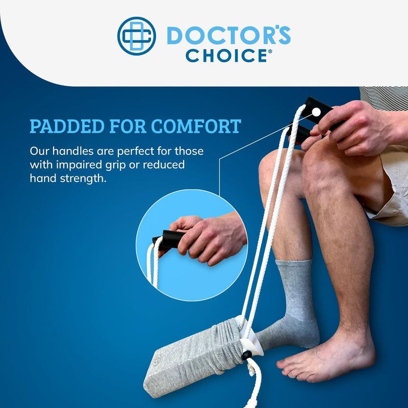 [Australia] - Doctor's Choice Sock Aid - Easy Sock Helper for Seniors, Elderly, Disabled, and Limited Mobility - Comfortable & Durable Sock Puller Tool 