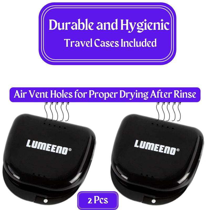 [Australia] - Anti Grinding Teeth at Night Guards (2) Sizes (8-Pack) and 2 Travel Cases Trimmable Design Custom Fit Mouth Guard for Grinding Teeth at Night Guards for Teeth Grinding Mouth Guard for Teeth Clenching 