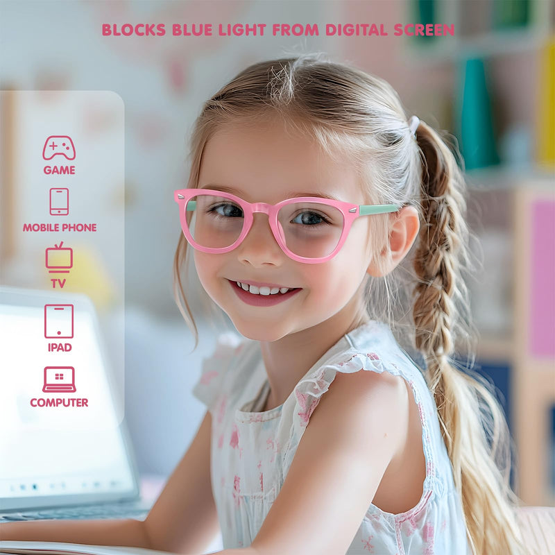 [Australia] - CHEERS DEVICES Blue Light Blocking Glasses for Kids Boys Girls Teens - Computer Glasses with Unbreakable Frame and Anti-Glare * 5 Pair Mix-a , Age 6-14 Age 6-14 Yrs 