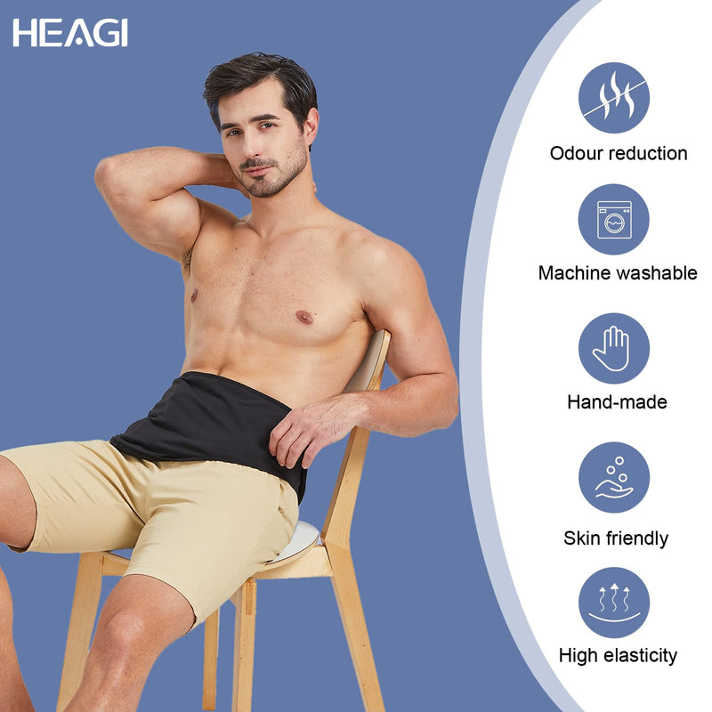 [Australia] - Ostomy Belt, Stealth Belt for Ostomy Bag, Adjustable Ostomy Support Belt, Black Ostomy Belts for Men & Woman, Inner Pocket to Hold Ostomy Pouch for Sport & Swimming, Size S (27"-31") S (27"-31") 
