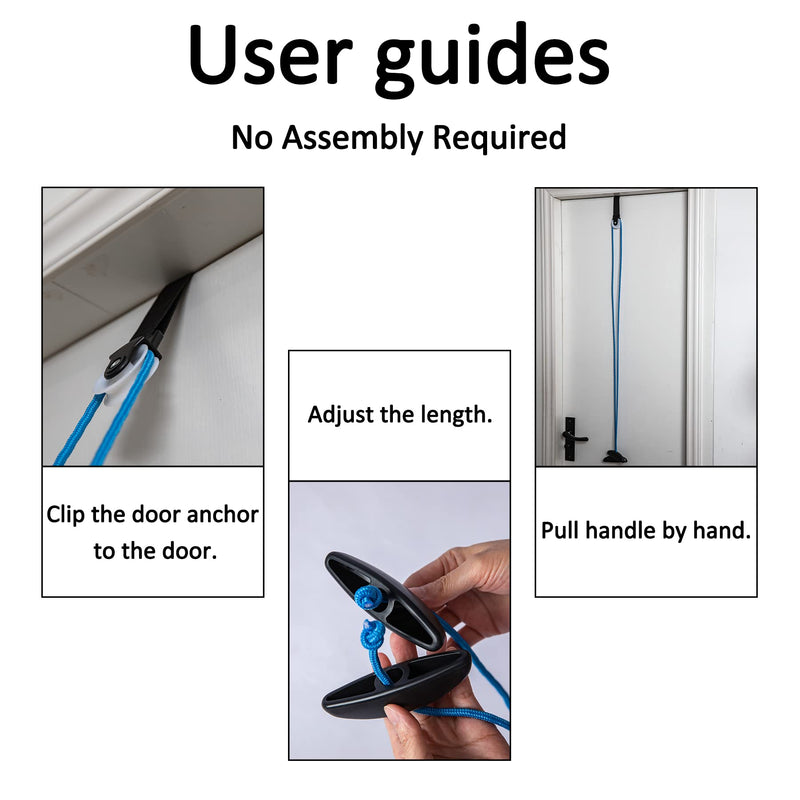 Shoulder Pulley Over The Door Physical Therapy System, Exercise Pulley, Alleviate Shoulder Pain and Facilitate Recovery from Surgery, FSA/HSA Eligible Blue