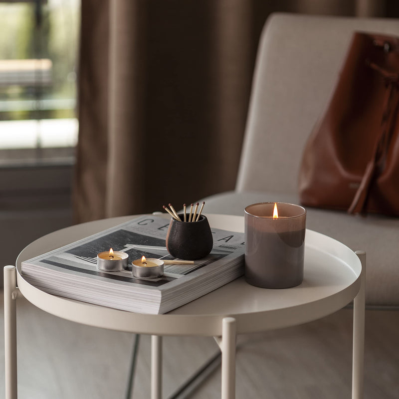 [Australia] - Ceramic Match Holder with Striker for Cute and Fancy Matches - Set of 2 - Matches in a Jar - Decorative Modern Home Decor Gifts - Mantel Decorations - Matches NOT included 