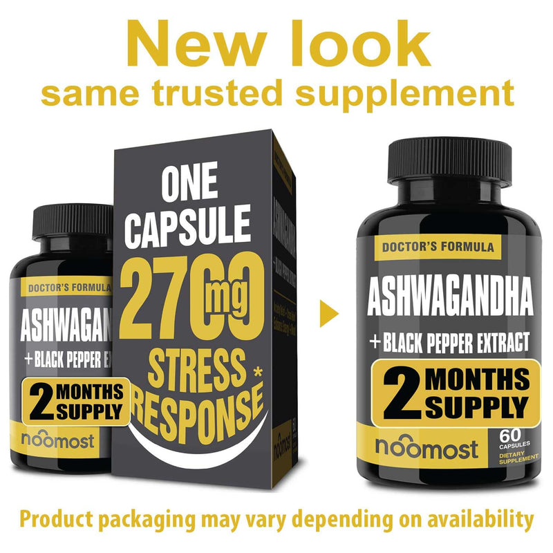 [Australia] - Organic Ashwagandha Capsules 2700mg w/Black Pepper Extract 20mg as Vegan Ashwagandha Supplements for Anti Stress Relief, Natural Mood Support, Energy & Focus, 2 Months Box 