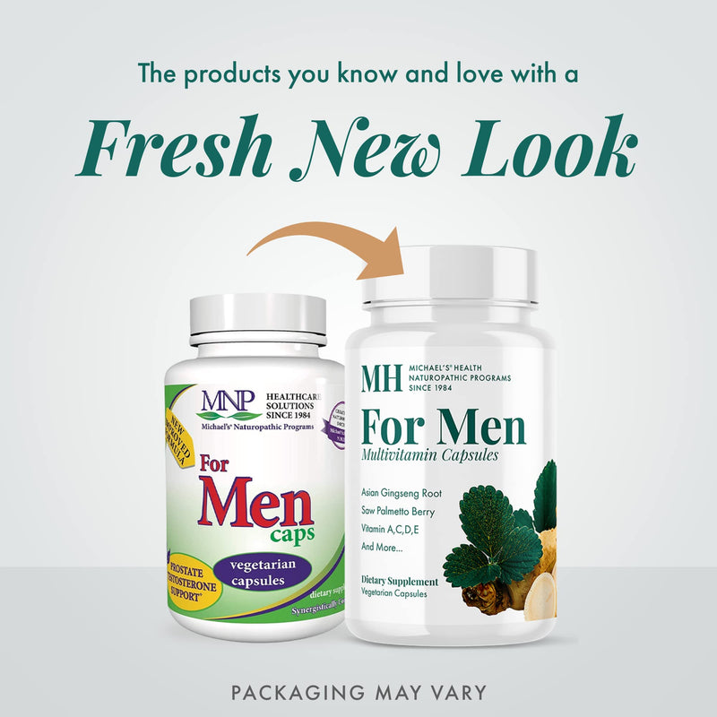 Michael's Naturopathic Programs For Men ‐ 90 Vegetarian Capsules ‐ Daily Multivitamin ‐ Includes Support for Prostate Health ‐ With Vitamins A, C, D & E, B Complex ‐ Kosher - 30 Servings