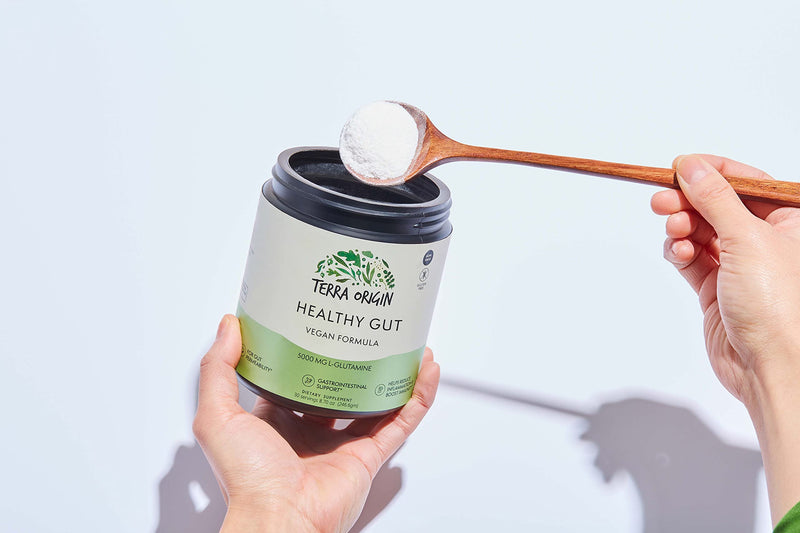 [Australia] - TERRA ORIGIN Healthy Gut Powder Vegan Formula | with L Glutamine, DGL Licorice Root Powder, MSM | Bloating and Leaky Gut | Gut Health for Women and Men | 30-Servings 8.7 Ounce (Pack of 1) 