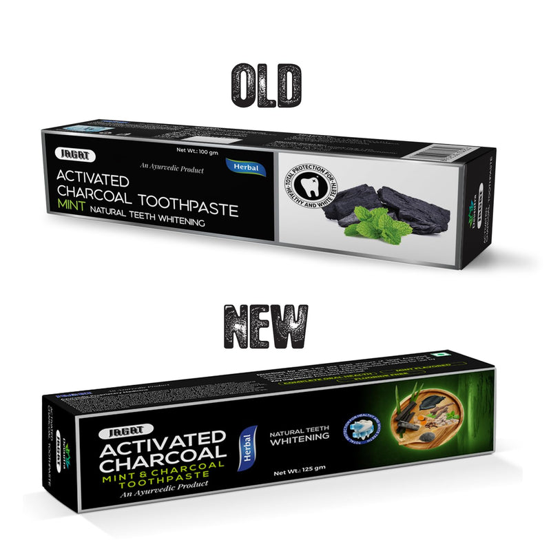 [Australia] - Jagat Activated Charcoal Toothpaste Pack of 3 – Teeth Whitening Tooth Paste with Charcoal Flavor, Fluoride Free Toothpaste for Adult, Natural Travel Tooth Paste, Vegan, Non Toxic, Gluten Free Charcoal Mint 