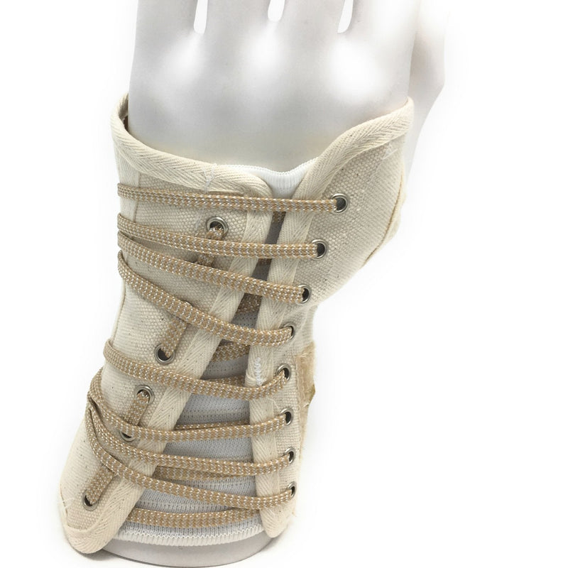 [Australia] - OTC Wrist Splint, Prop-Up Lacing for Carpal Tunnel Relief, Canvas, White, Left Hand, Large Large (Pack of 1) Ivory (Left Hand) 