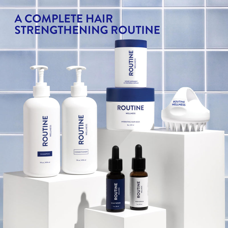 Routine Wellness Hair Growth Supplement with Biotin, 60 Count (Pack of 1) | Clinically tested hair growth vitamins for thicker, fuller-looking hair, vegetarian, gluten-free, 60 capsules per bottle 60 Count (Pack of 1)