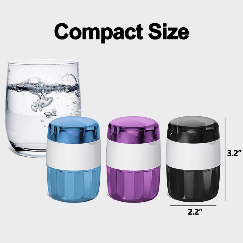 [Australia] - DUBSTAR 3-in-1 Pill Crusher Pill Grinder, Pill Crusher Fine Powder with Brush, Pill Crushers for Elderly with Pill Cutter and Storage, Pill Cutter Splitter for Small or Large Pills (Purple) Purple 