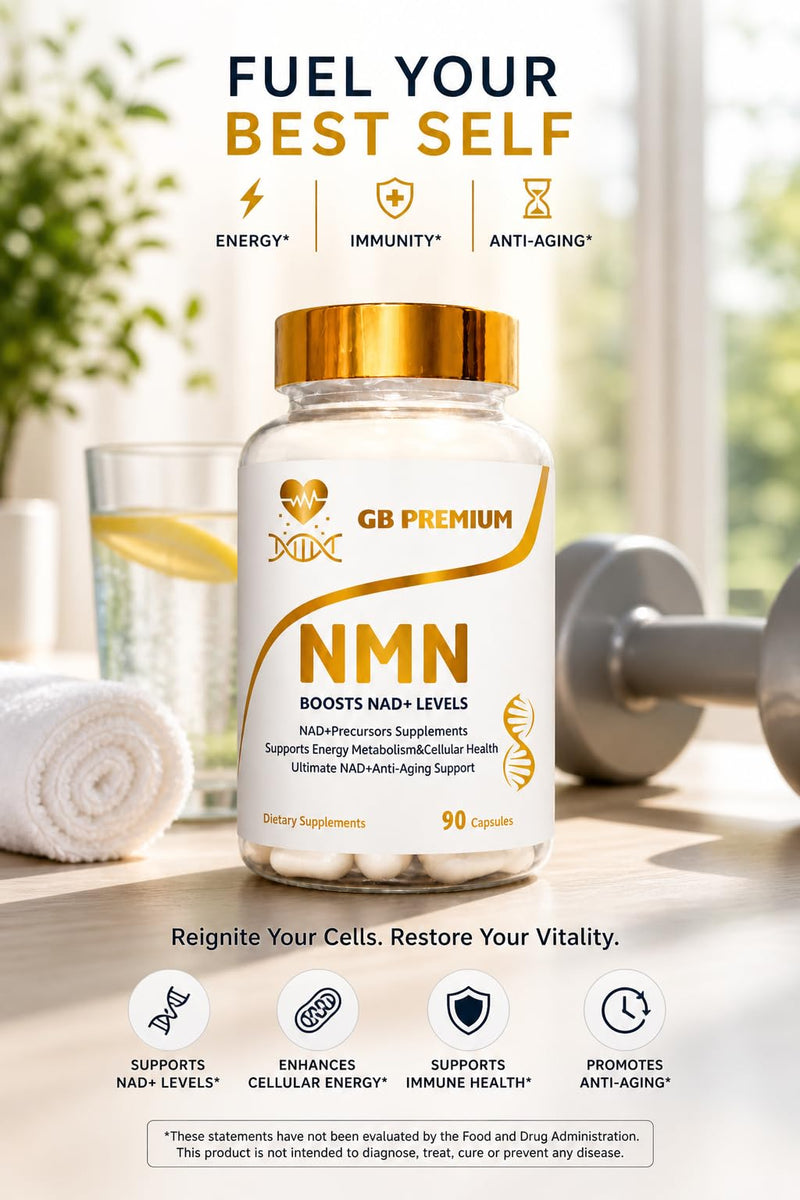 NAD+ Trans-Resveratrol Supplement 1100mg, high Strenght- Cellular Energy Booster 90 Capsules