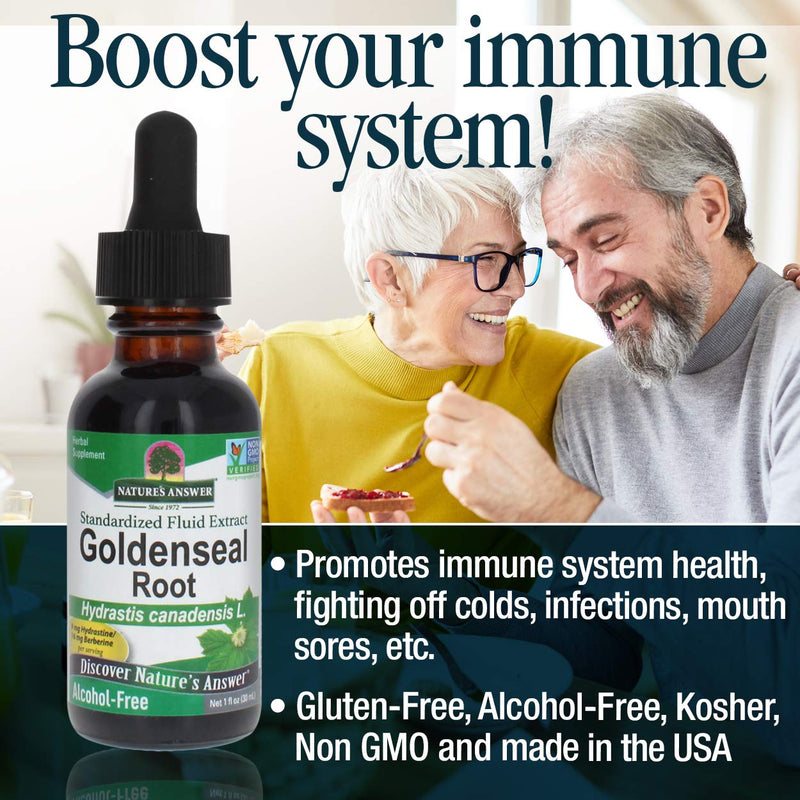 [Australia] - Nature's Answer Goldenseal Root | Herbal Supplement | Supports A Healthy Immune System | Gluten-Free & Alcohol-Free 1oz (2 Pack) 