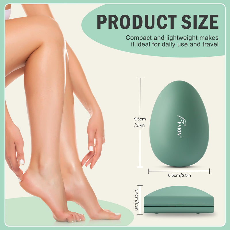 [Australia] - FVION Nano Glass Callus Remover with Protective Cover - Highly Effective Heel File Removal of Hard Skin and Calluses - Safe & Quick Callus Removal (Green) Green 